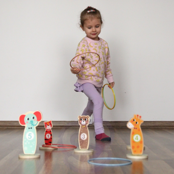 Joc de îndemânare din lemn Animăluțe Tooky Toy