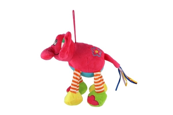 Elefant de pluș colorat 17 cm