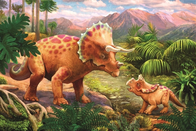 Puzzle Trefl 54 piese mini - Dinozauri uimitori