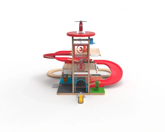 Garaj și pistă din lemn 2Kids Toys