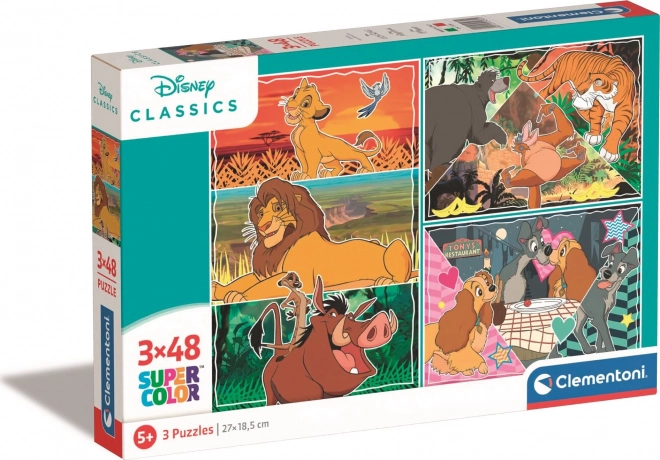 Puzzle Disney animale 3x48 piese