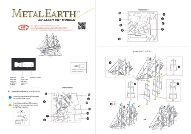 Puzzle 3D Black Pearl de la Metal Earth