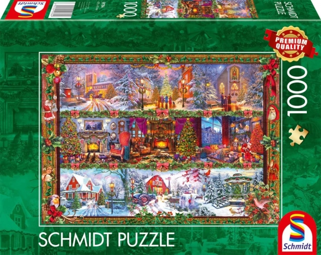 Puzzle Schmidt felicitări de Crăciun 1000 piese