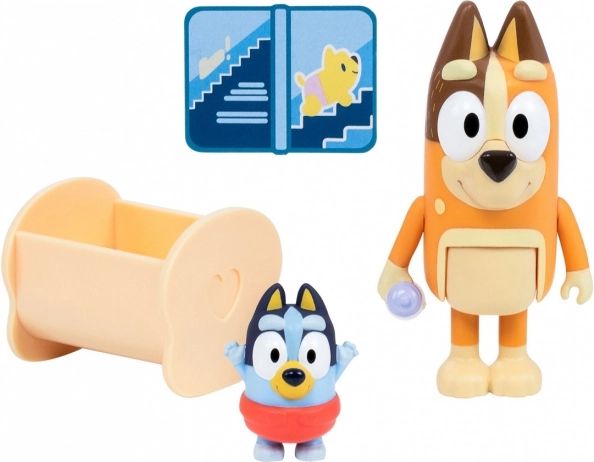 Set figurine Bluey 2 buc Baby Bluey și Chilli