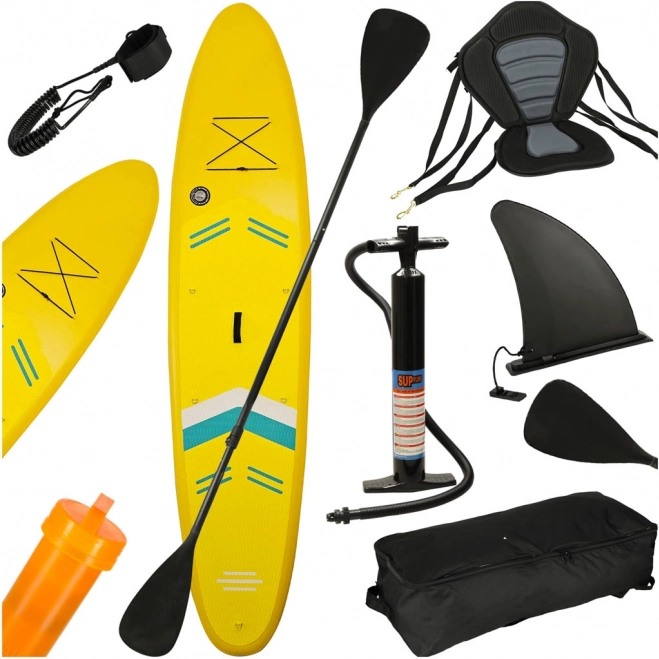 SUP paddleboard gonflabil galben 350 cm cu scaun și accesorii
