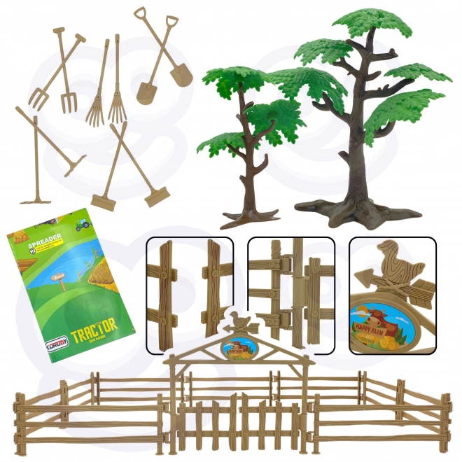 Set de utilaje agricole cu tractor Woopie