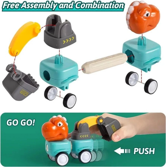 Set de construcție magnetic Dinozauri Woopie 84 piese
