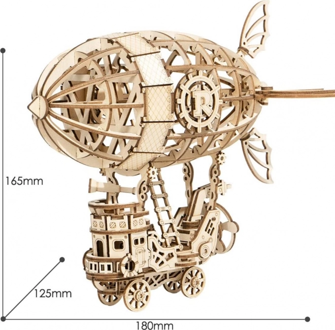 Puzzle 3D din lemn RoboTime - Dirijabil Fantastico