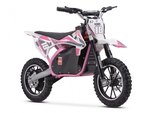 Motocicletă de cross Trail King pe acumulator roz