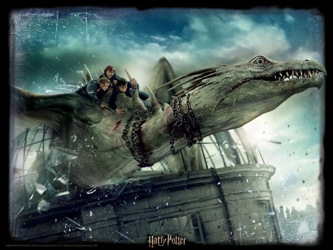 Puzzle 3D Harry Potter: Escape de la Banca Gringotts 300 Piese