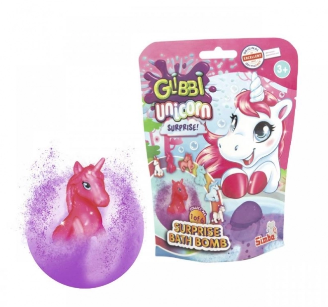 Bomba de baie Glibbi Unicorn cu surpriză