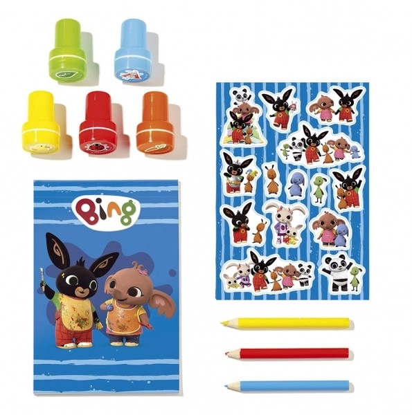 Set de ștampile și autocolante Bing Bunny