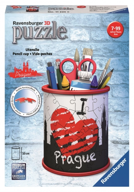 puzzle 3D ravensburger suport pentru creioane praga 54 piese