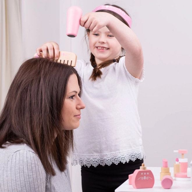 trusă de cosmetice din lemn pentru copii