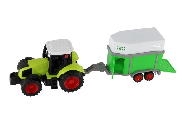 Tractor cu remorcă din plastic 19cm