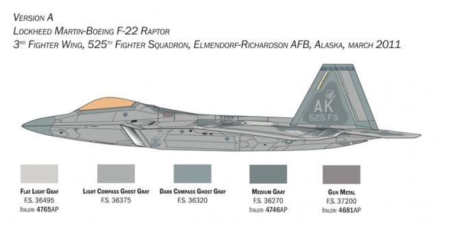 Model avion Lockheed Martin F-22A Raptor