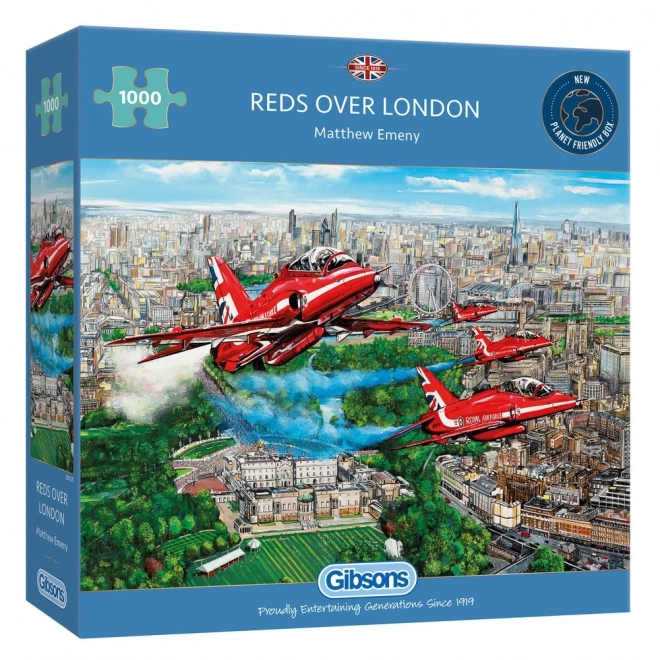 Puzzle Gibsons Red Arrows deasupra Londrei 1000 piese