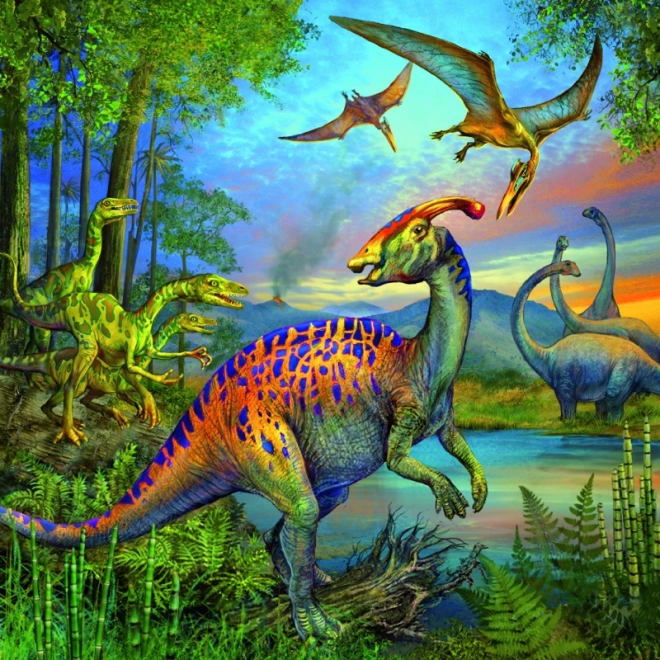 Puzzle Fascinace Dinozauri 3x49 piese