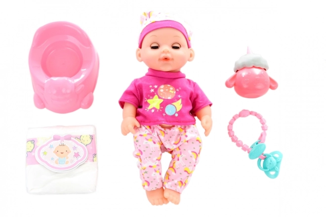 Păpușică Bebeluș 30 cm cu Sunete și Accesorii