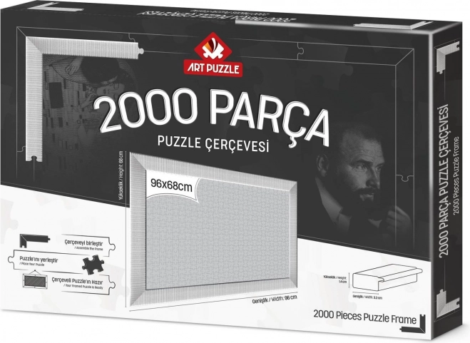 Ramă pentru puzzle 96x68 cm alb