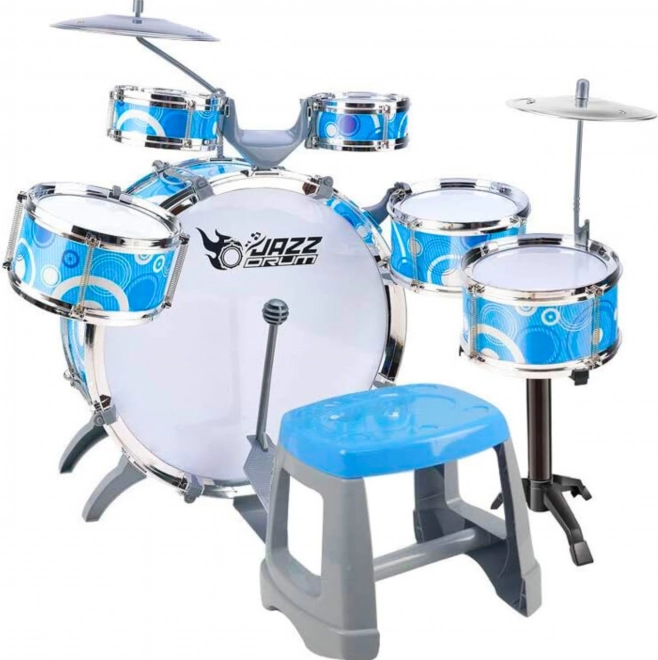 Set de tobe electronice pentru copii Woopie – 6 tobe, 2 cinele și scăunel