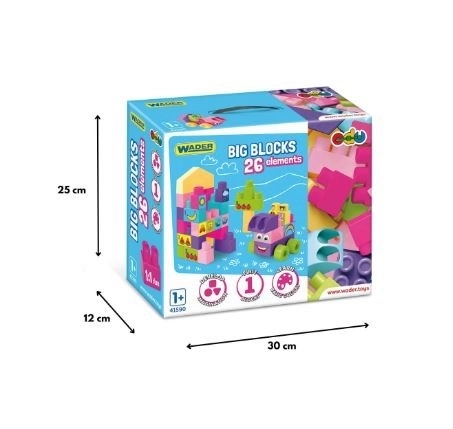 Set de cuburi mari Big Blocks - roz