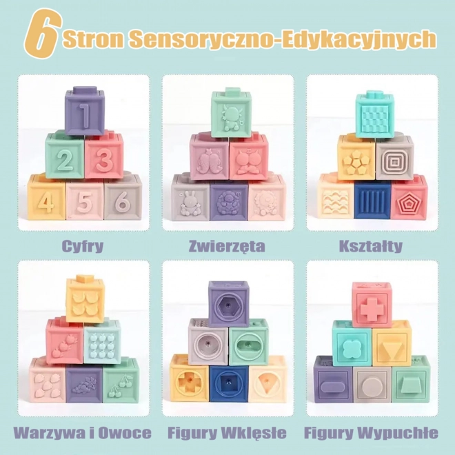Klocki senzoriale interactive 23 piese Woopie