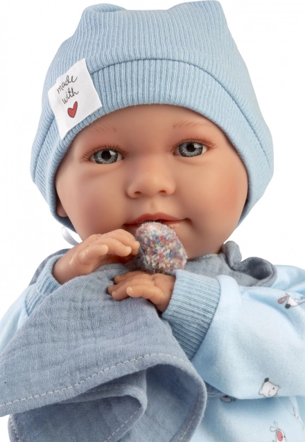 Haine pentru păpușă bebeluș New Born mărime 40-42 cm cu accesorii
