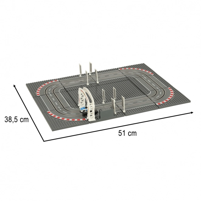 Circuit auto de curse poliție cu 2 mașini de construcție