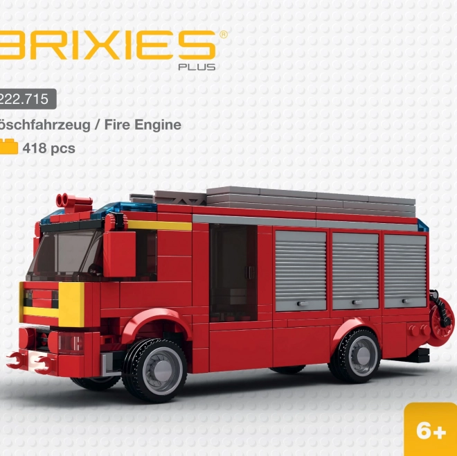 Brixies Plus Set mașină de pompieri