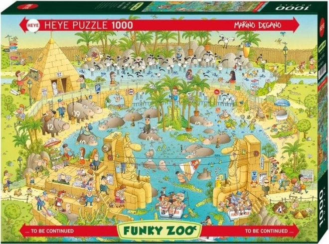 Puzzle Înnebunit ZOO: Expoziția Nilului 1000 piese