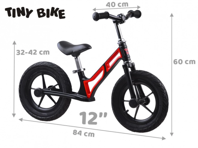 Bicicletă pentru copii Tiny Bike cu roți de cauciuc – roșie