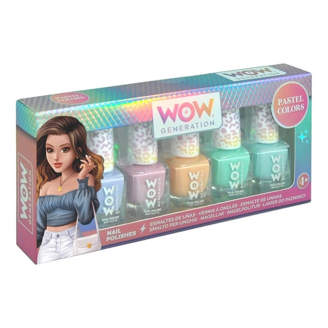 Set lac de unghii pastel WOW 5 bucăți