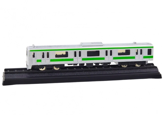 Model colectabil tren metalic argintiu 1:48