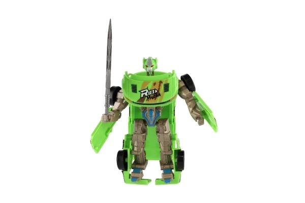 Transformator robot verde plastic 14cm