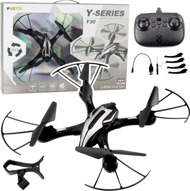 Dron Y30 cu LED-uri și rotație de 360°