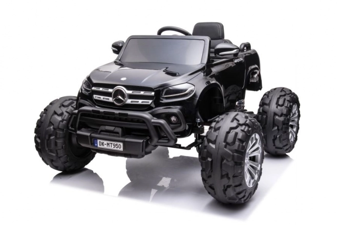 Mașină pe baterii Mercedes negru lucios 4x4