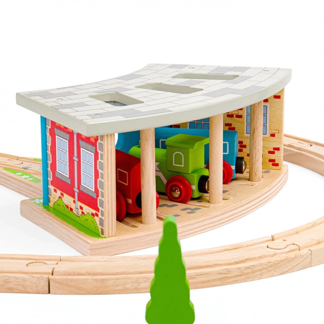 Depoul triplu cu porți Bigjigs Rail