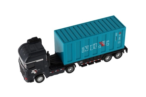 Camion de transport din plastic cu remorcă 26cm cu inerție
