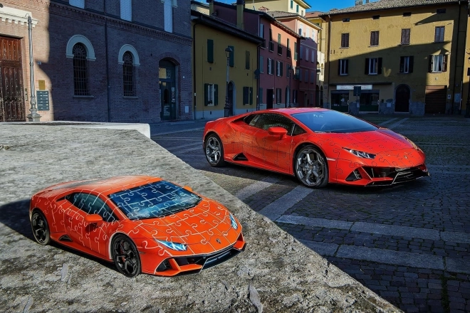 Puzzle Lamborghini Huracán Evo Portocaliu