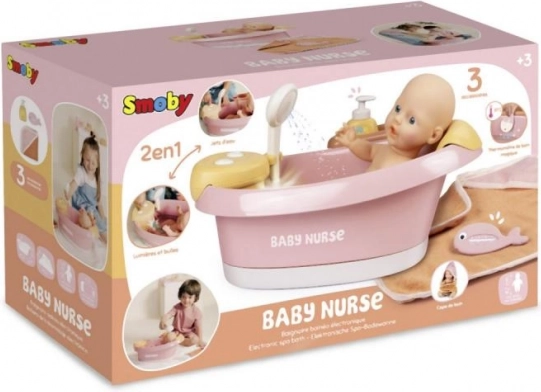 Cadă pentru păpuși Smoby Baby Nurse cu duș electronic