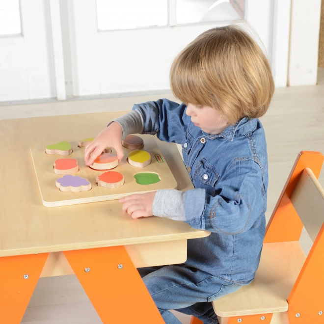 Masterkidz Sortator de Forme din Lemn Fructe Colorate Montessori