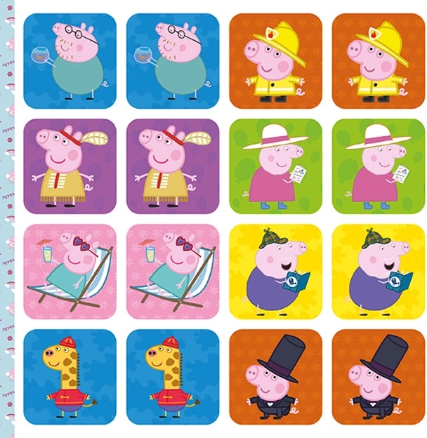 Pexeso în caietul Peppa Pig