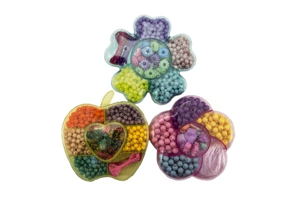 Set de mărgele din plastic în cutie de plastic mix de tipuri
