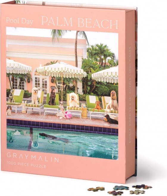 Puzzle La piscină în Palm Beach 1000 de piese