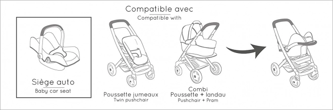 Scaun Auto Maxi-Cosi Pentru Păpuși Roz Deschis