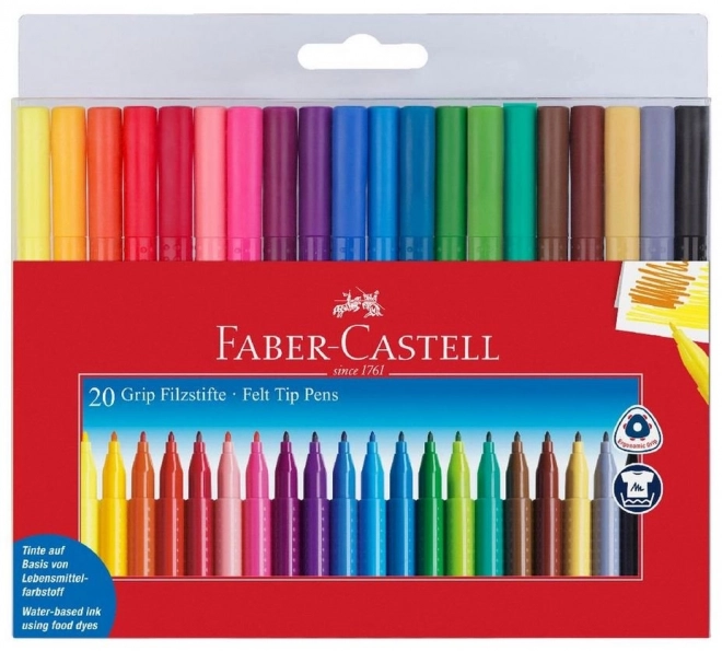 Set 20 markere ergonomice Faber-Castell