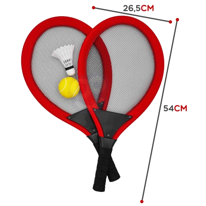 Set rachete mari tenis badminton pentru copii Woopie