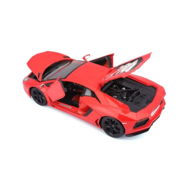 Mașinuță metalică Lamborghini Aventador LP700-4 portocaliu metalizat