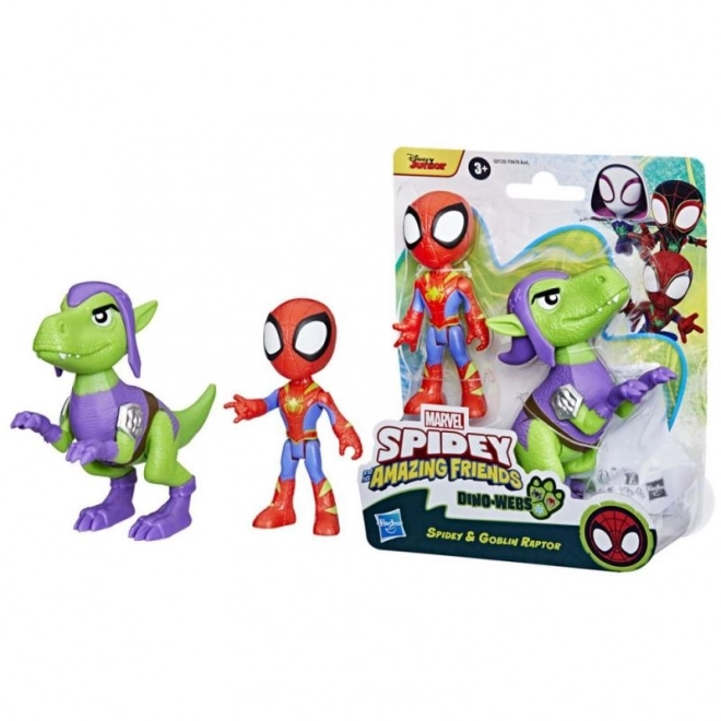 Set figurine Spider-Man Prietenii uimitori și dinozaurii răufăcători